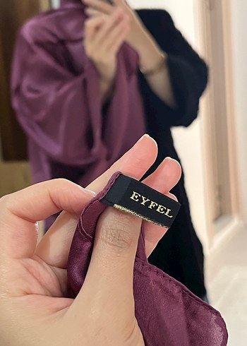 Diğer Bordo Saten jakar Şal
