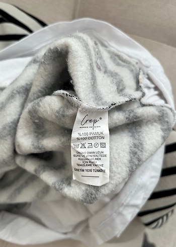 Pamuklu Çizgili pamuk Kazak - Görsel 3