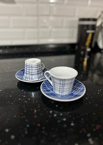 English Home 2 Kişilik Mavi Kahve Fincan Takımı - Görsel 2