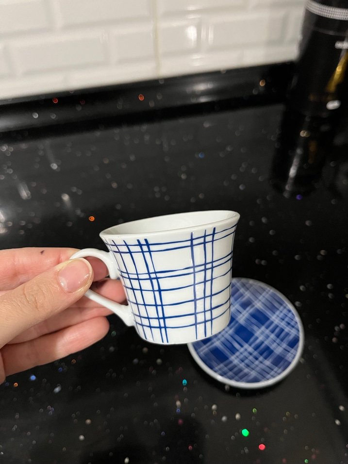 English Home 2 Kişilik Mavi Kahve Fincan Takımı - Görsel 3