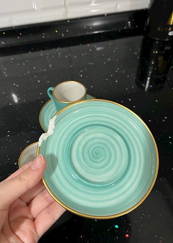 2 Kişilik Turkuaz Kahve Fincan Takımı - Görsel 2