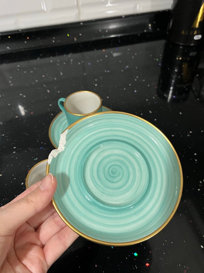 2 Kişilik Turkuaz Kahve Fincan Takımı - Görsel 2