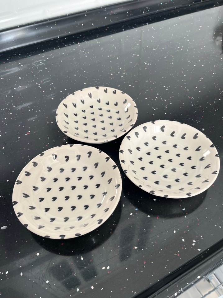 Beyaz Desenli 3'lü Çerezlik Tabak Seti - Görsel 4