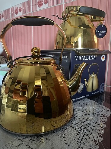 Şık gold çaydanlık