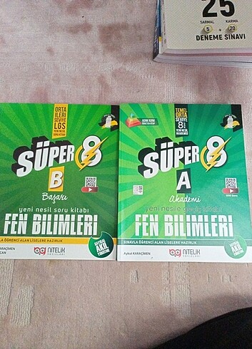 süper 8 nitelik yayınları fen bilimleri A ve B lgs yeni nesile g