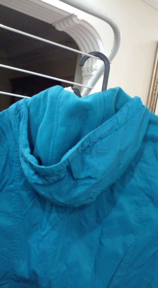 Mavi Kapüşonlu Fermuarlıkadın Yamurluk içi Polar - Görsel 3