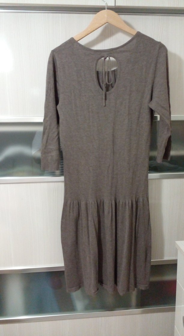 BejUzun Kollu Triko Elbise - Görsel 3