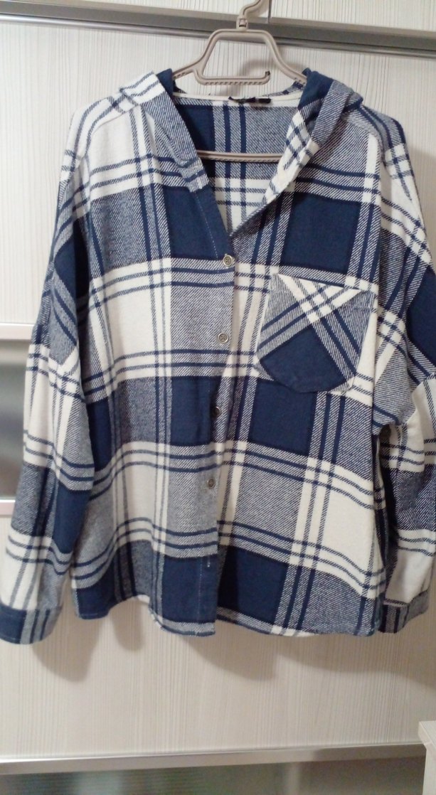 Mavi Beyazi Kareli Pamuklu Kadın Gömlek - Görsel 2