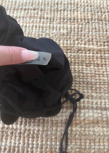 xl Beden Siyah İnce Askılı Kadın Mayo