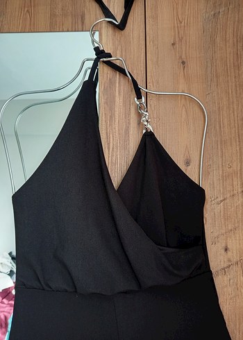 Siyah V Yakalı Hamile Tulum - Görsel 3