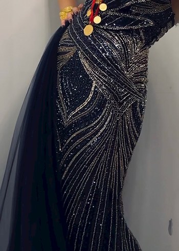 Drapeli Straplez Uzun Abiye Elbise - Görsel 2