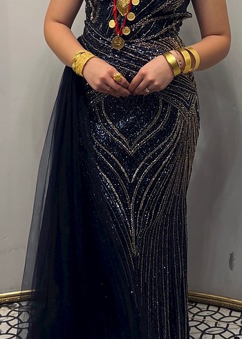 Drapeli Straplez Uzun Abiye Elbise - Görsel 3