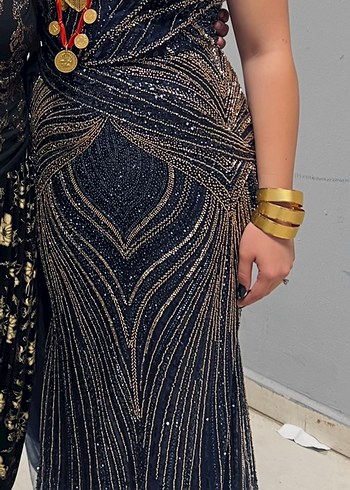 Drapeli Straplez Uzun Abiye Elbise - Görsel 5