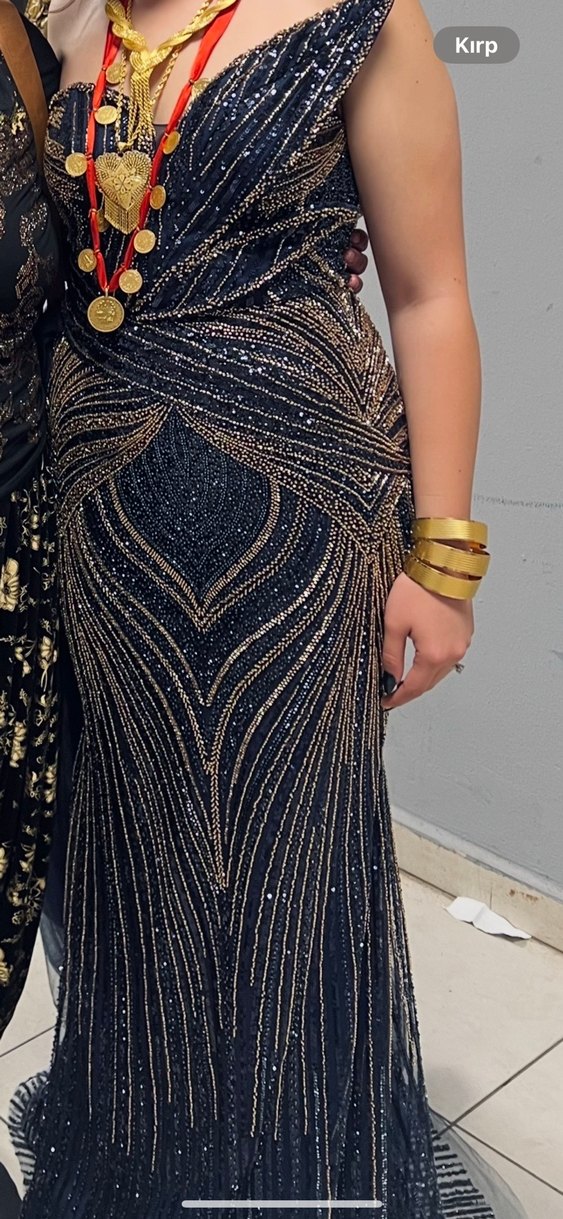 Drapeli Straplez Uzun Abiye Elbise - Görsel 5