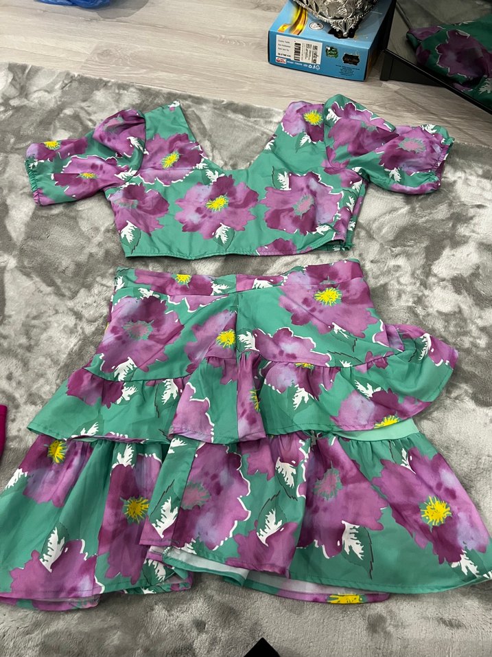 Kadın  Bohem Renkli Fırfırlı Etek üst - Görsel 3