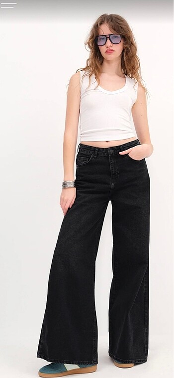 WIDE LEG JEAN PANTOLON