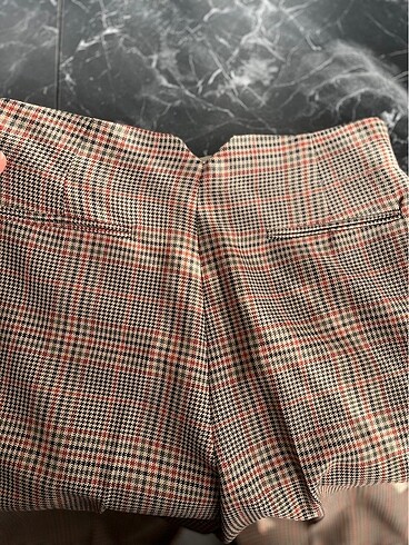 xs Beden Zara ekoseli kumaş pantolon XS