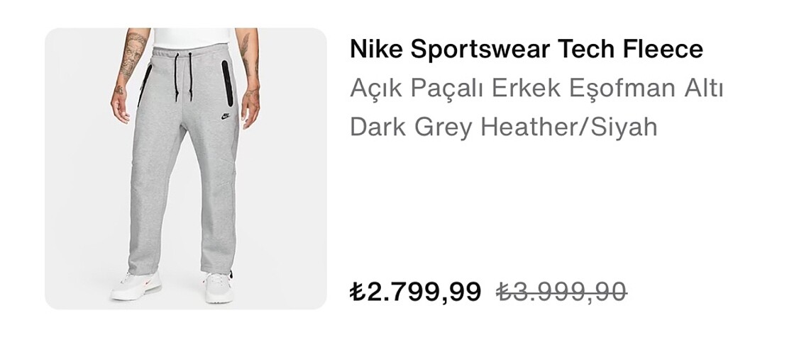 s Beden gri Renk Nike Sportswear Tech Fleece