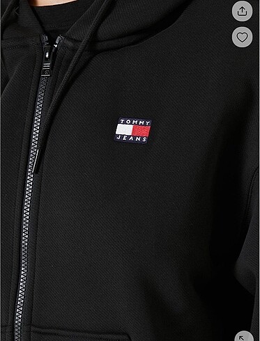 m Beden Tommy Hilfiger Kapüşonlu Fermuarlı Sweatshirt
