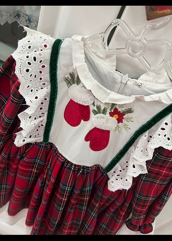 Nakışlı Dantelli Çok Renkli Kız Elbisesi - Görsel 2