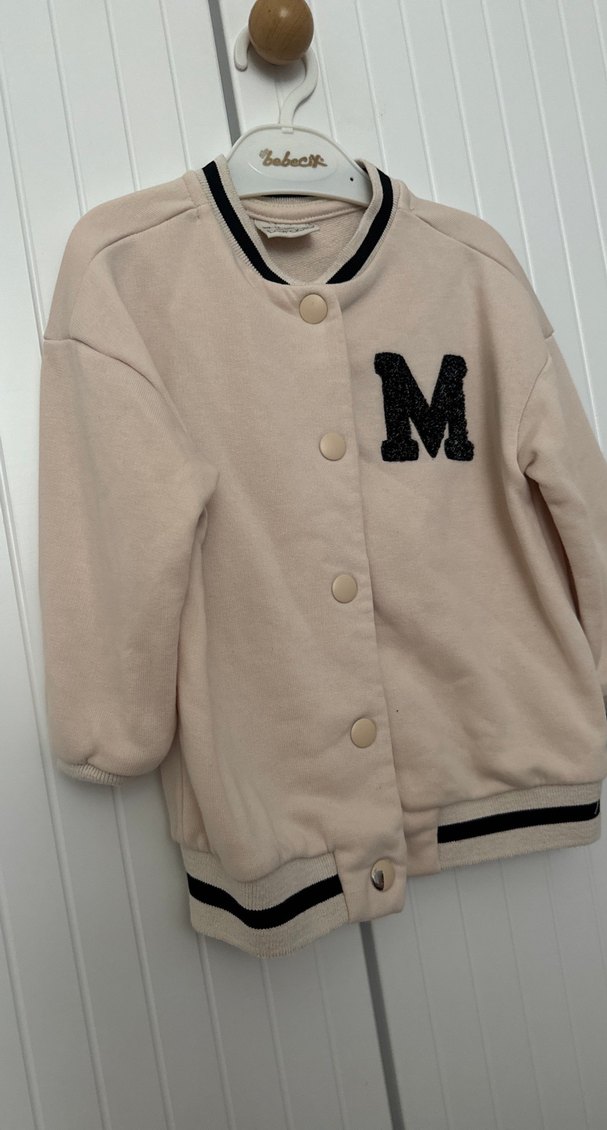 Kız Çocuk Bej Düğmeli Sweatshirt - Görsel 3