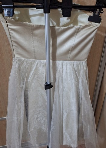 Straplez Midi after party gelinlik-elbise - Görsel 4