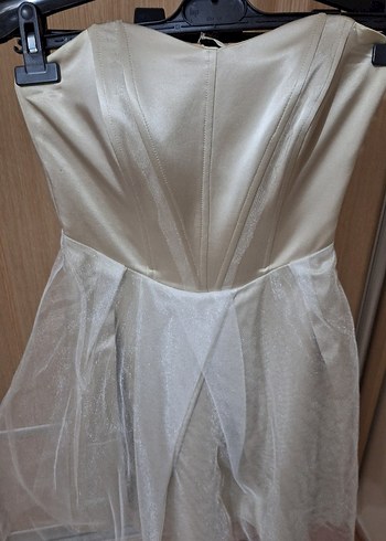 Straplez Midi after party gelinlik-elbise - Görsel 2