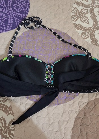 36 Beden Çok Renkli Bohem Fırfırlı Bikini Takımı