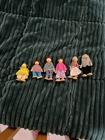 Montessori ahşap aile kukla seti