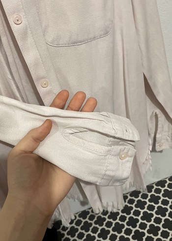 Düğmeli Keten Kadın Gömlek
Pudra - Görsel 3