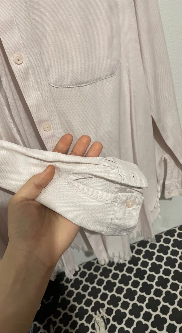 Düğmeli Keten Kadın Gömlek
Pudra - Görsel 3