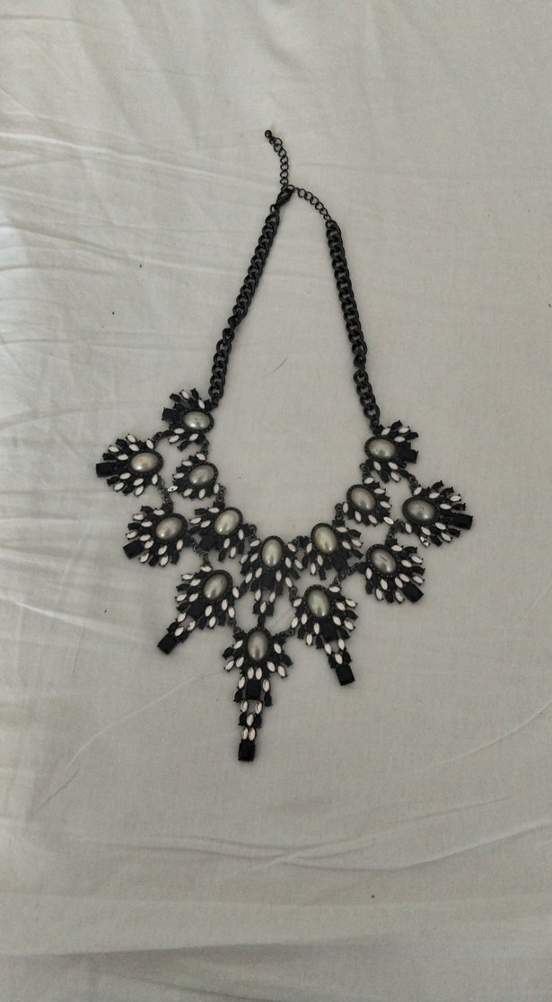 Siyah Gotik Boncuklu Midi Kolye - Görsel 2