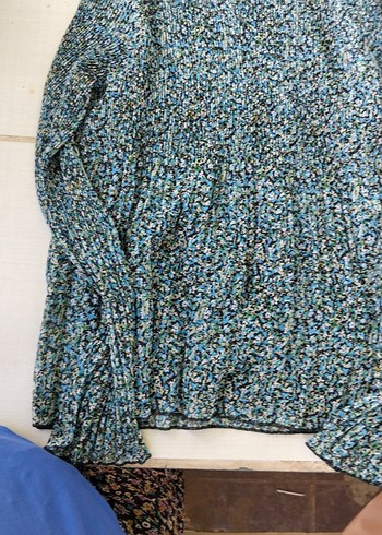 Bohem Tarzı Pilili Uzun Kollu  Bluzu - Görsel 2