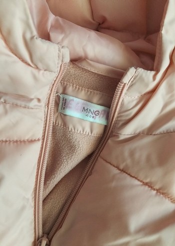 Kız Çocuk Pembe Kapüşonlu Mont - Görsel 3