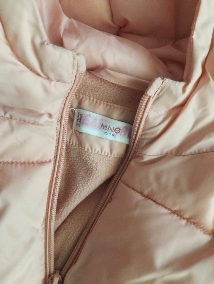 Kız Çocuk Pembe Kapüşonlu Mont - Görsel 3