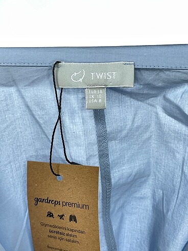 38 Beden mavi Renk Twist Gömlek %70 İndirimli.