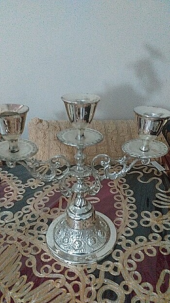 Diğer Gümüş 3lu mumluk