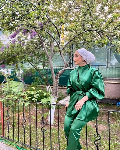saten tesettür takım