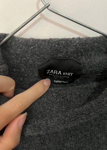 m Beden gri Renk Gri Kadın Yün Boğazlı Triko Kazak