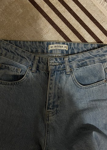 s Beden Mavi Midi Boy Kadın Denim Pantolon