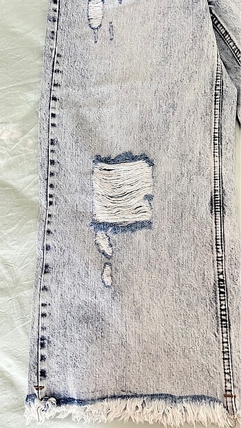 s Beden mavi Renk Bol paça kot pantolon