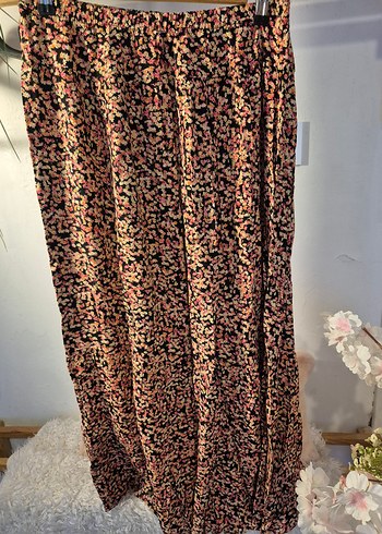 Zara Bohem Çok Renkli Uzun Pilili Etek