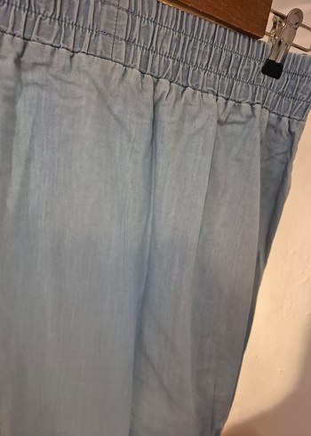 40 Beden Uzun Volanlı Denim Etek