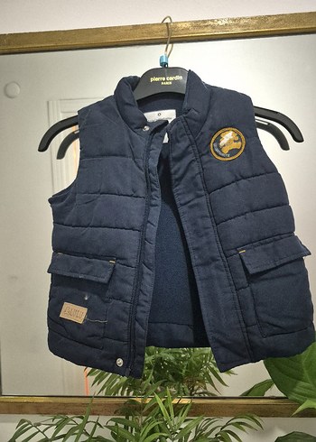 Lulu & Co Erkek Çocuk Koyu Mavi Düğmeli Yelek