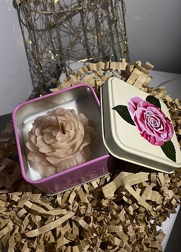 Tasarımcı Gül kokulu mum