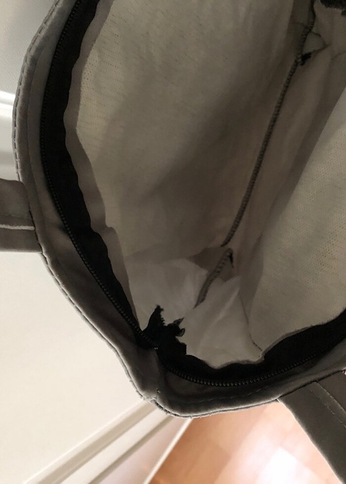 Fermuarlı bez çanta - Görsel 3