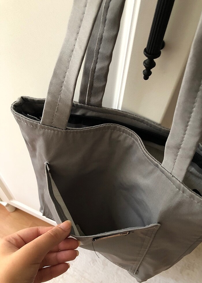 Fermuarlı bez çanta - Görsel 2