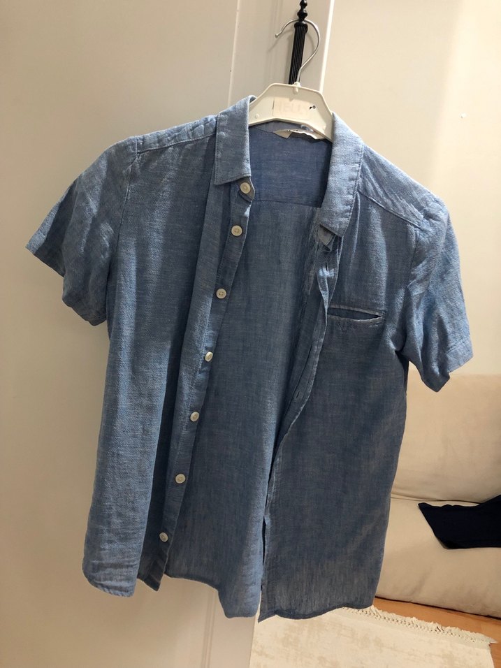 Kısa kollu rahat gömlek - Görsel 2