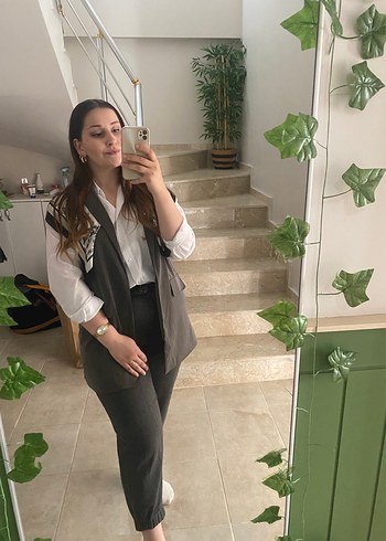m Beden gri Renk Gri Kadın Yelek
