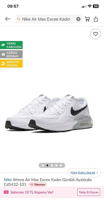 ORİJİNAL NİKE AİRMAX SPOR AYAKKABI